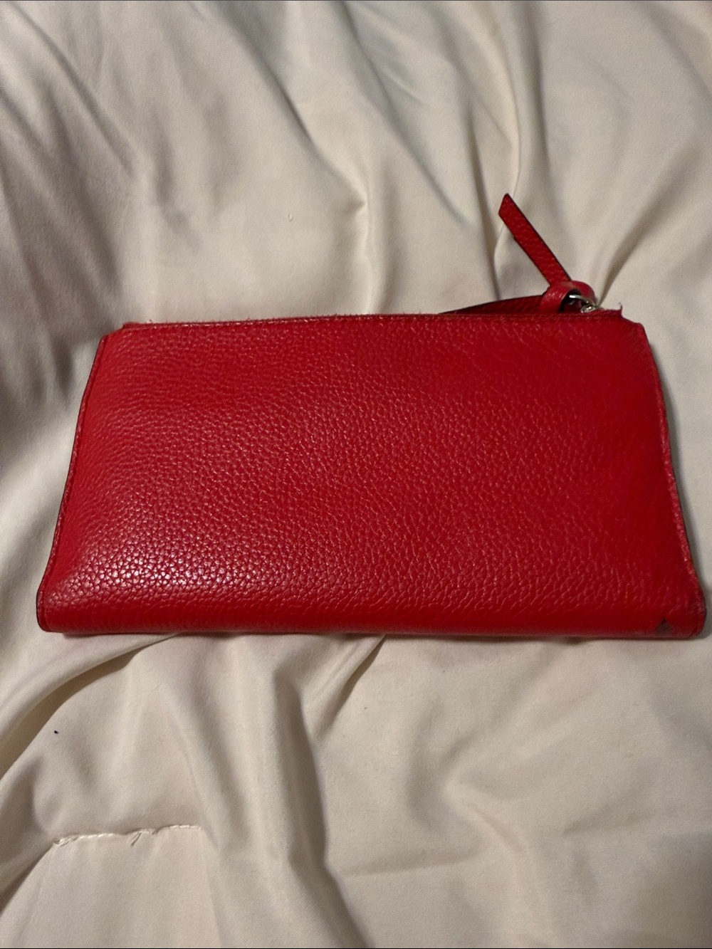 kate spade Red Pebbled Leather Zip Around Wallet - Picture 3 of 3